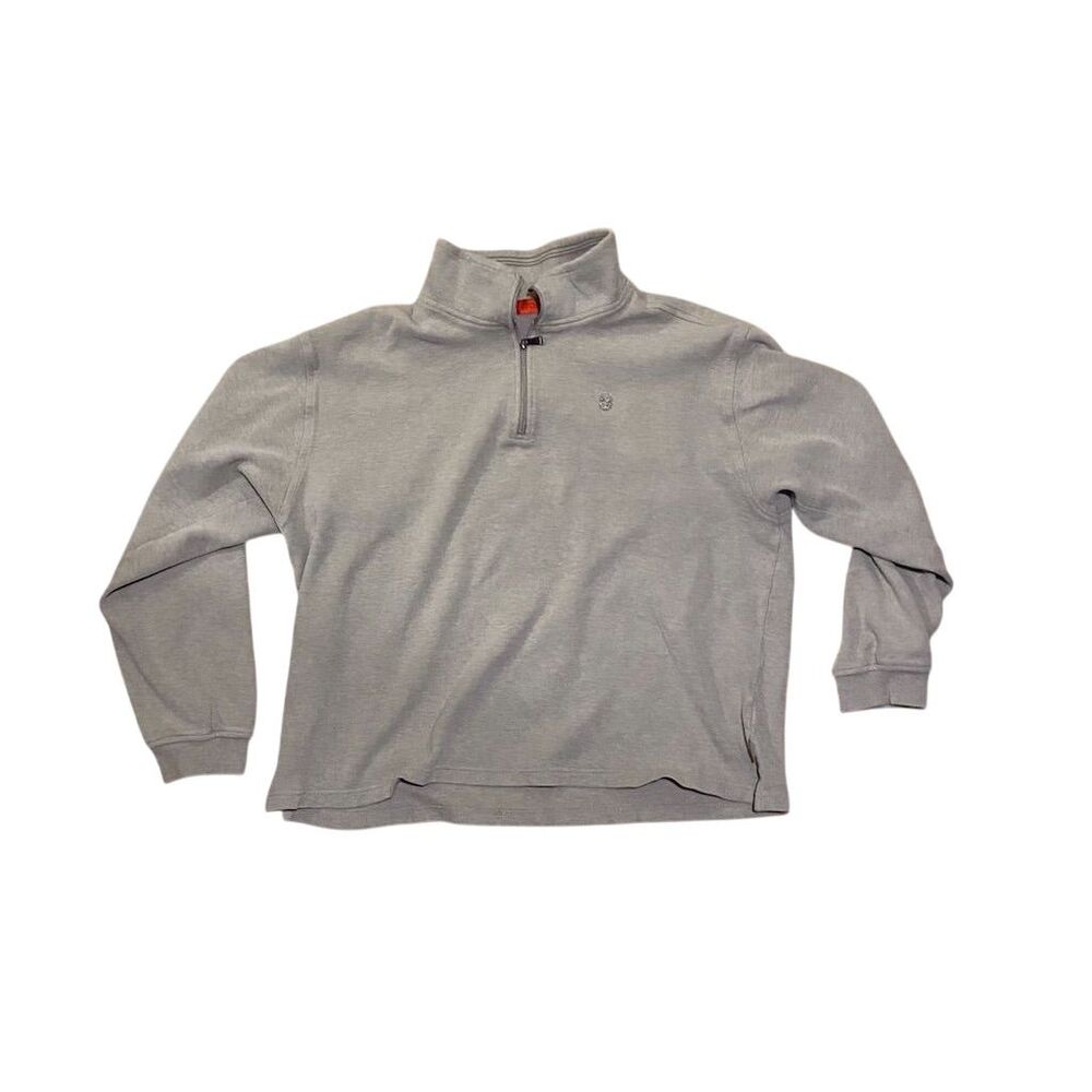 Izod Men's Vintage Beige Quarter Zip Pullover Sweater Size L